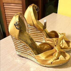 BGB Girls Elegant Gold Wedge Sandals